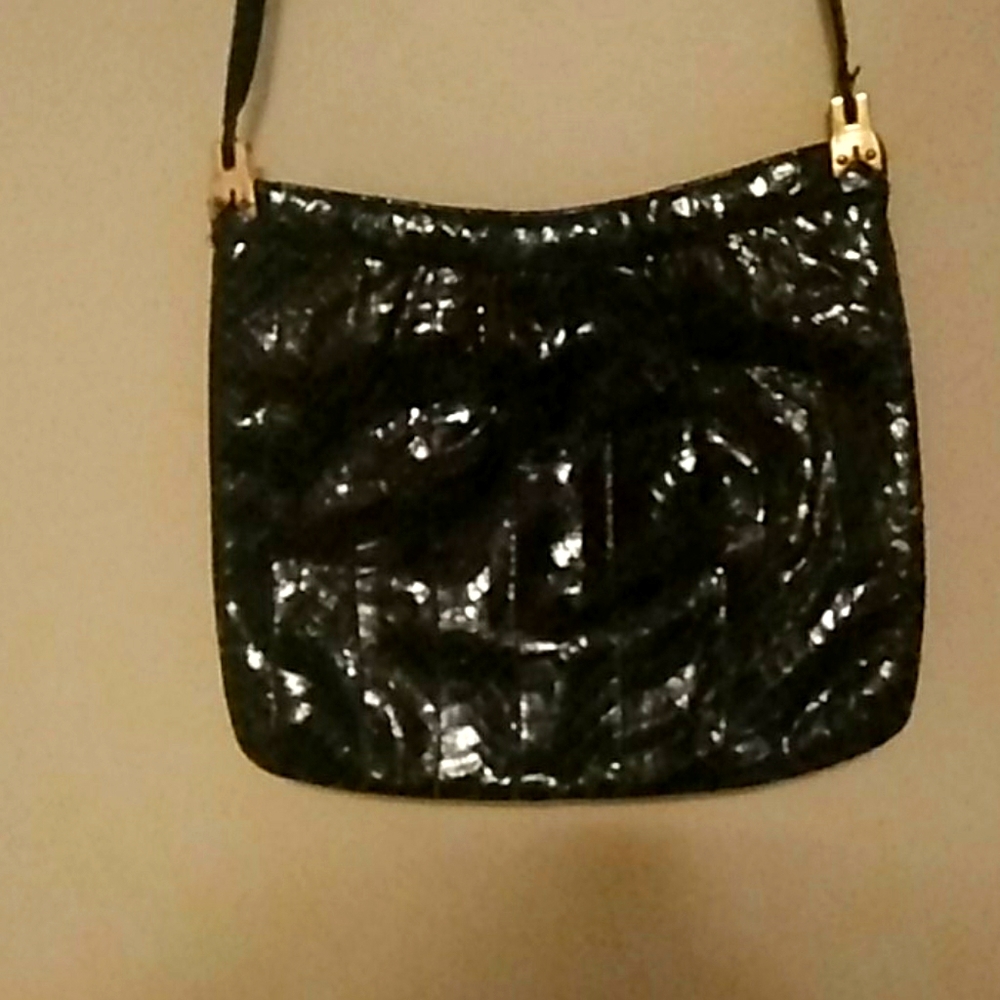 Black Mint Condition Python Vintage Handbag - image 1